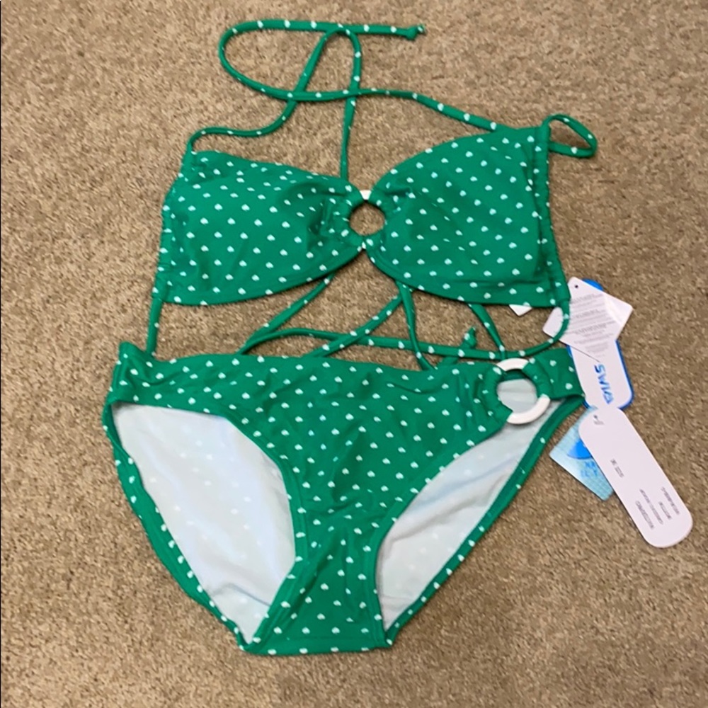 Green Spades Bikini Set